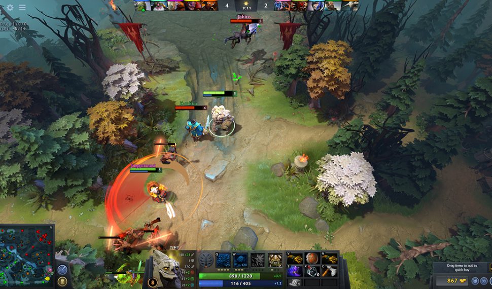 Posities in de lanes van DOTA 2